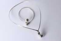 SILVER NECKLACE & BRACELET