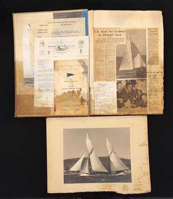 SYDNEY-HOBART YACHT RACE. A large scrap book containing photographs