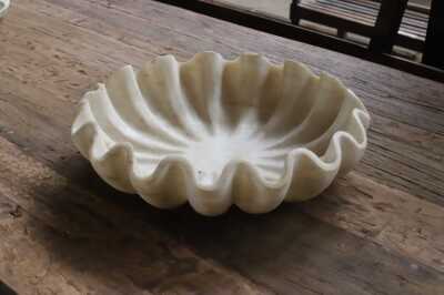 FLUTED MARBLE BOWL