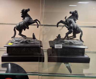 SPELTER BOOKENDS
