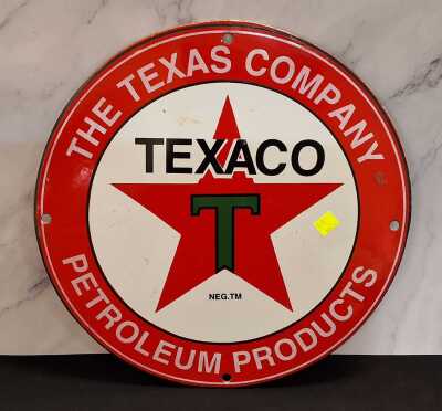 ENAMEL TEXACO SIGN