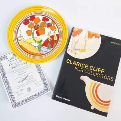 CLARICE CLIFF PLATE & BOOK