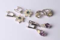 SILVER GEMSTONE EARRINGS