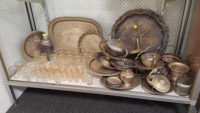 SILVERPLATE AND GLASSWARE
