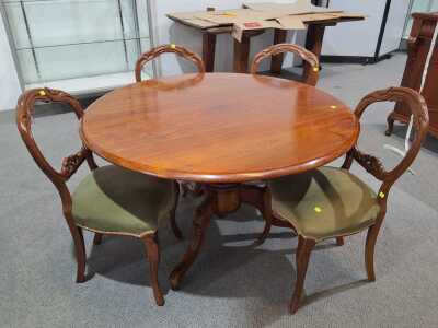 DINING TABLE AND CHAIRS