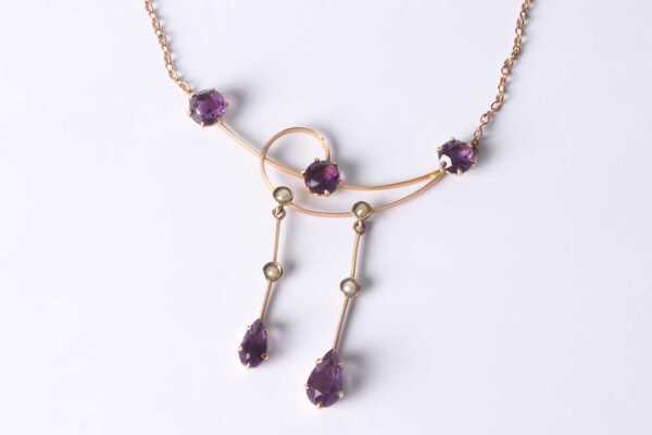 GOLD AMETHYST NECKLACE