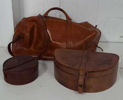 LEATHER BAG AND BOXES