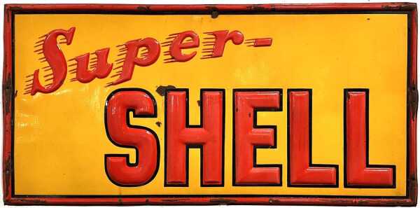 SHELL ENAMEL SIGN