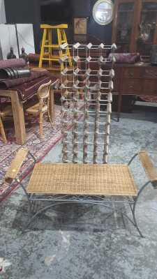 WINE RACK AND STOOL