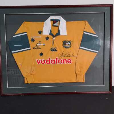 WALLABYS SIGNED JERSEY - JOHN EALES