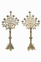 PAIR OF ECCLESIASTICAL CANDELABRA