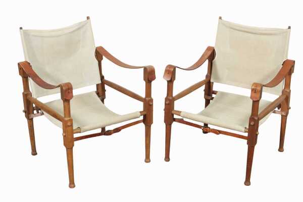 PAIR OF SAFARI CHAIRS