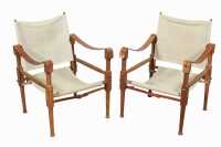 PAIR OF SAFARI CHAIRS