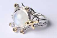 SILVER MOONSTONE RING