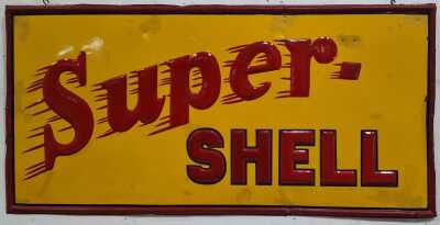 SHELL ENAMEL SIGN