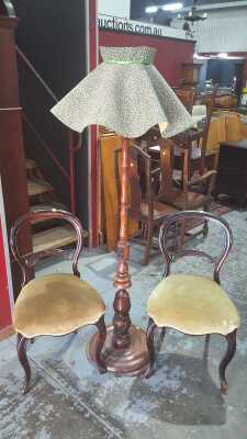 STANDARD LAMP AND CHAIRS