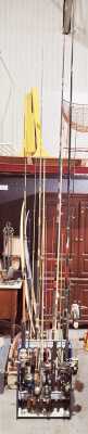 FISHING RODS IN STAND