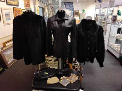 VINTAGE COATS AND PURSES