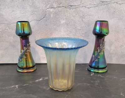 BOHEMIAN GLASS VASES