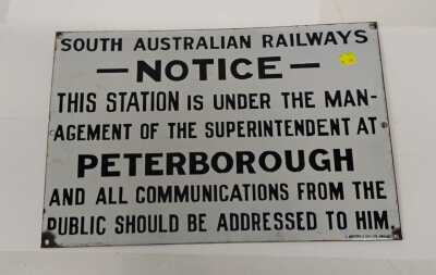 SA RAILWAY SIGN
