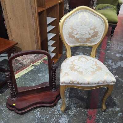 CHAIR AND MIRROR