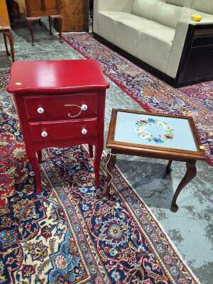 BEDSIDE AND TABLE