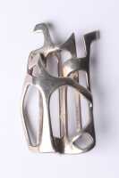 SILVER MODERNIST BROOCH
