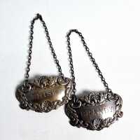 SILVER DECANTER LABELS