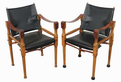 PAIR OF SAFARI CHAIRS