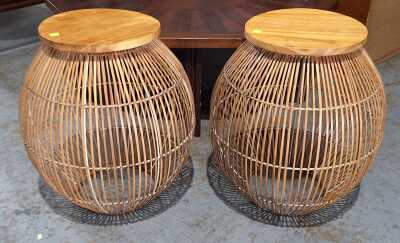 PAIR OF SIDE TABLES