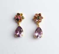 SILVER GEMSTONE EARRINGS
