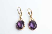 GOLD AMETHYST EARRINGS