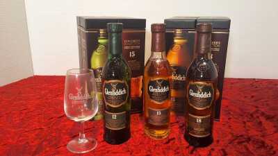 GLENFIDDICH 12, 15 & 18yo BOXED SETS (2)