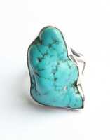 SILVER TURQUOISE RING - 2