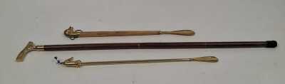 SHOE HORNS AND CANE