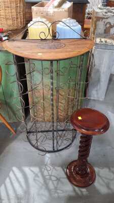 WINE RACK AND PEDESTAL