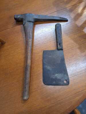 SPIKE HAMMER AND MEAT CLEAVER