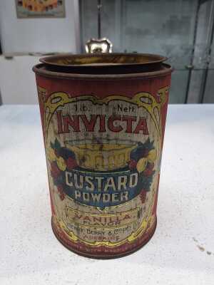 INVICTA CUSTARD POWDER TIN