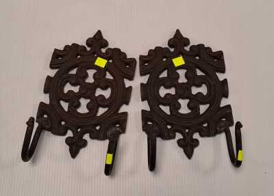 PAIR OF COAT HOOKS