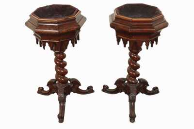 PAIR OF CHURCH COLLECTION STANDS