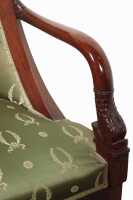 PAIR OF MAHOGANY ARMCHAIRS - 4