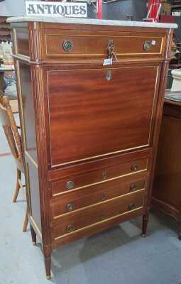 LOUIS XVI STYLE MAHOGANY SECRETAIRE