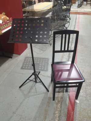 MUSIC STAND AND CHAIR
