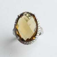 SILVER GEMSTONE RING