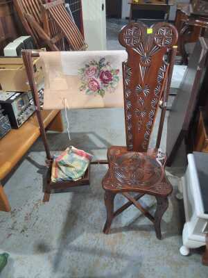 CHAIR AND TAPESTRY