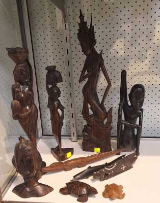 CARVED TIMBER FIGURES