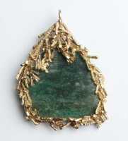 GOLD GREENSTONE PENDANT
