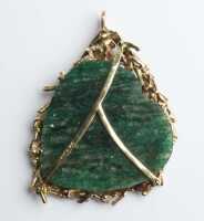 GOLD GREENSTONE PENDANT - 2