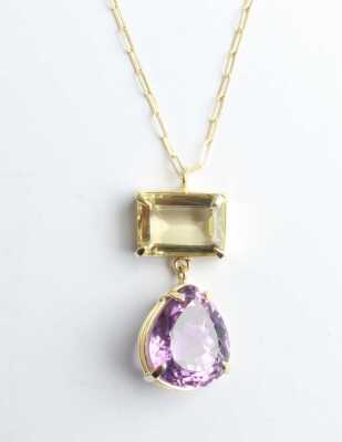 AMETHYST & CITRINE NECKLACE