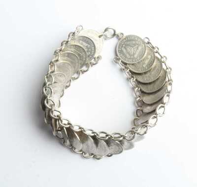 SILVER COIN BRACELET